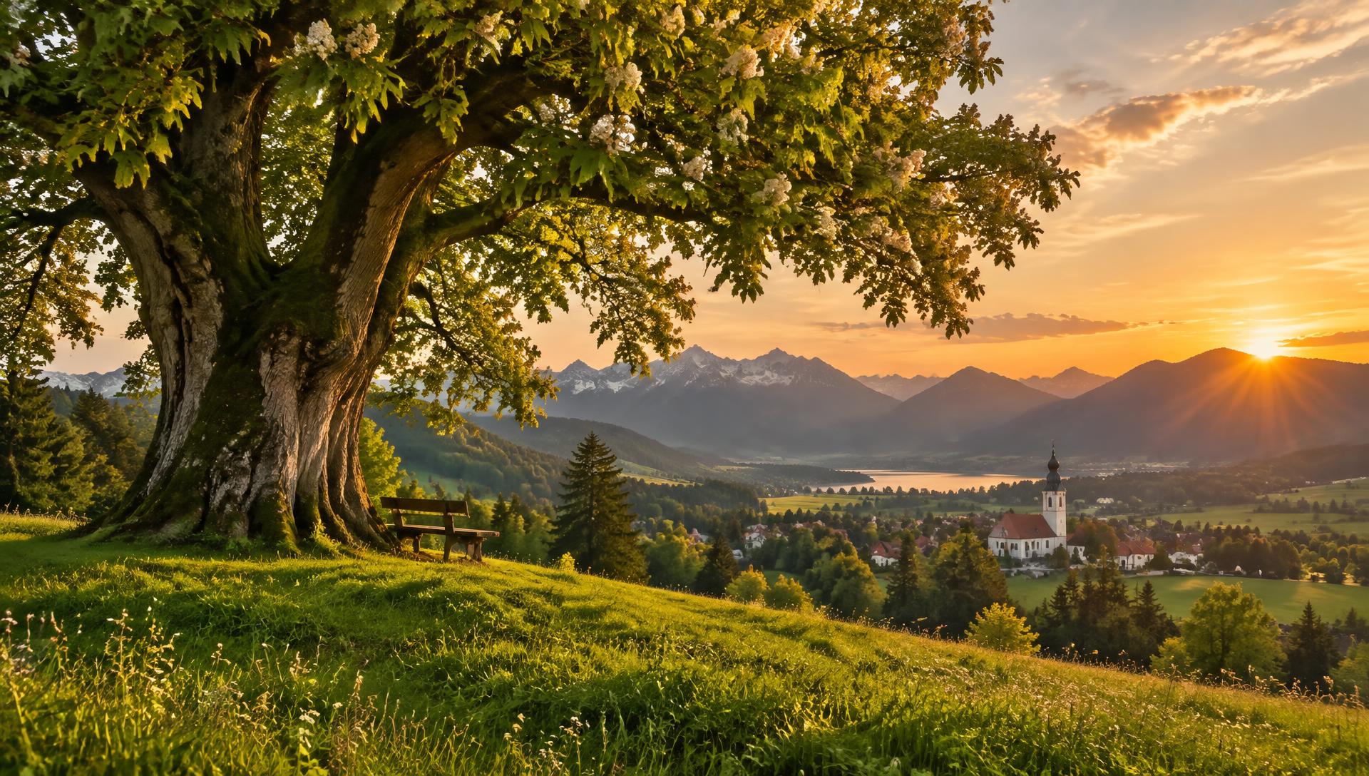 Alter Baum auf einem Hügel